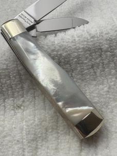 Taylor Cutlery Kingsport TN 1979 Vintage 2 Blade MOP Gunstock Pocket Knife 