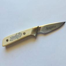 Vintage Schrade USA SC509 "Great Eagle" Scrimshaw Fixed Blade Knife - Full Box & Sheath Bundle