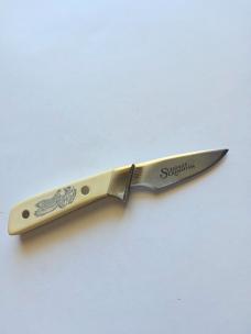 Vintage Schrade USA SC509 "Great Eagle" Scrimshaw Fixed Blade Knife - Full Box & Sheath Bundle