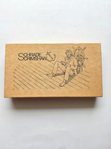 Vintage Schrade USA 155SC "The Mayflower" Scrimshaw Fixed Blade Knife - Mint In Box Bundle