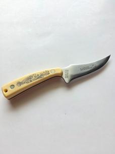 Vintage Schrade USA 155SC "The Mayflower" Scrimshaw Fixed Blade Knife - Mint In Box Bundle
