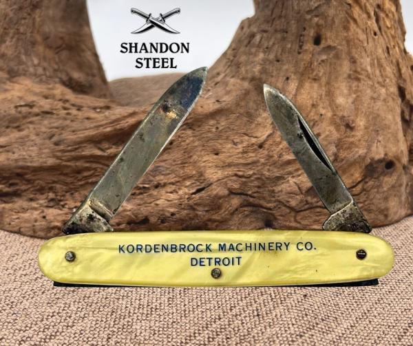Autopoint Chicago Folding 2-Blade Pocket Knife Kordenbrock Machinery Promo (152) Autopoint Chicago Folding 2-Blade Pocket Knife Kordenbrock Machinery Promo (152)