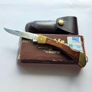Vintage Imperial Frontier 4515 quotDouble Eaglequot Lockback Knife - Mint with Box amp Sheath - USA Made