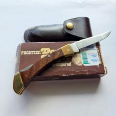 Vintage Imperial Frontier 4515 "Double Eagle" Lockback Knife - Mint with Box & Sheath - USA Made