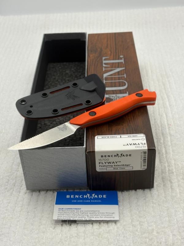 Benchmade 15700 Flyway Lightweight Hunting Knife Fixed Blade NIB Made In USA Benchmade 15700 Flyway Lightweight Hunting Knife Fixed Blade NIB Made In USA