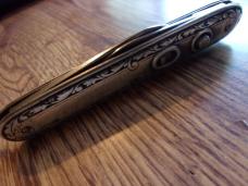 Schrade cut company 3-3/8 sterling silver double vintage 1940's 