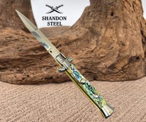 Frank B Italian Stiletto 9quot Bayonet Blade Abalone 