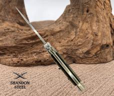 Frank B Italian Stiletto 9" Bayonet Blade, Abalone 