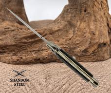 Frank B Italian Stiletto 9" Bayonet Blade, Abalone 