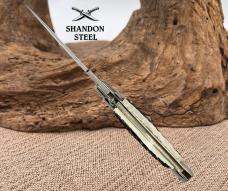 Frank B Italian Stiletto 9" Bayonet Blade, Stag