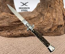 Frank B Italian Stiletto 9" Bayonet Blade, Stag