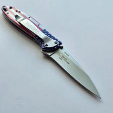 Kershaw 1660USA USA Flag Leek Assisted Flipper - Brand New Factory Second Blem Sandvik 14C28N Blade