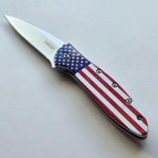 Kershaw 1660USA USA Flag Leek Assisted Flipper - Brand New Factory Second Blem Sandvik 14C28N Blade
