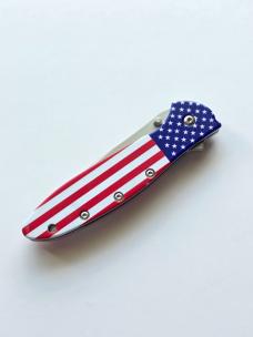 Kershaw 1660USA USA Flag Leek Assisted Flipper - Brand New Factory Second Blem Sandvik 14C28N Blade