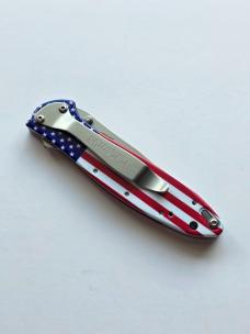 Kershaw 1660USA USA Flag Leek Assisted Flipper - Brand New Factory Second Blem Sandvik 14C28N Blade