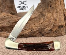 Frost Cutlery Copperhead Worm Groove Bone Handle Pocket Knife Solingen Steel 157