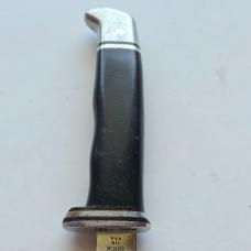 Vintage 1970s Buck 118 Personal Fixed Blade Knife - Original Leather Flap Sheath - USA Made