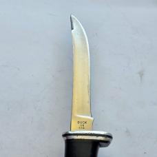 Vintage 1970s Buck 118 Personal Fixed Blade Knife - Original Leather Flap Sheath - USA Made