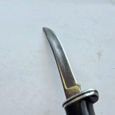 Vintage 1970s Buck 118 Personal Fixed Blade Knife - Original Leather Flap Sheath - USA Made