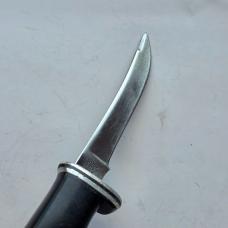 Vintage 1970s Buck 118 Personal Fixed Blade Knife - Original Leather Flap Sheath - USA Made