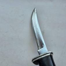 Vintage 1970s Buck 118 Personal Fixed Blade Knife - Original Leather Flap Sheath - USA Made