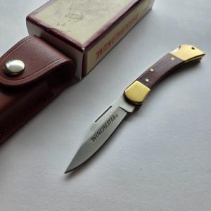 Vintage Winchester Lockback Folding Hunter Knife - Rocky Mountain Elk Foundation Edition - MIB