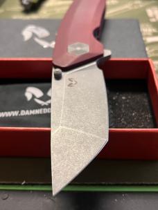 Damned Designs Chimera Red G10 Tanto