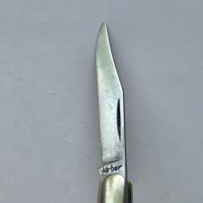 Vintage 1960s Ka-Bar 3 Blade Premium Stockman Knife - Yellow Composition Handles - USA Made