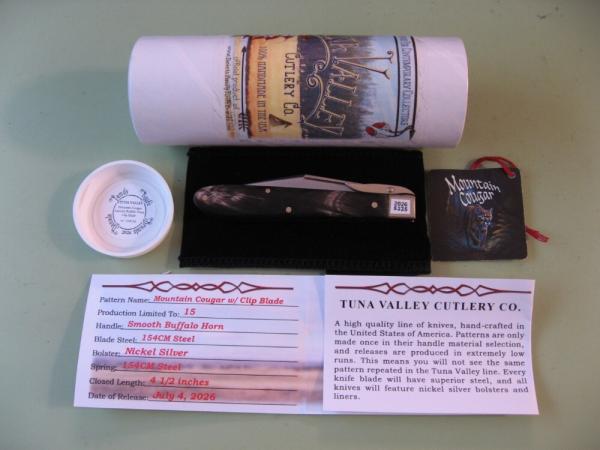 TUNA VALLEY 2026 MOUNTAIN COUGAR SWING GUARD SMOOTH BUFFALO HORN HORN #1   