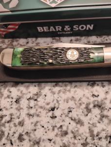 Bear & Son Green Peach Seed Bone Large Trapper 