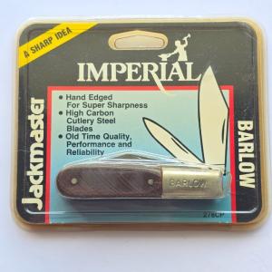 Vintage 1987 Imperial Jackmaster Barlow Pocket Knife Sealed New on Card Model 278CP