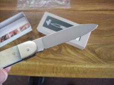 Hubertus Knife Solingen, Germany Large Size 11 Beautiful Smooth White Bone Spear-Point UNUSED NIB