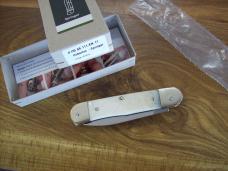 Hubertus Knife Solingen, Germany Large Size 11 Beautiful Smooth White Bone Spear-Point UNUSED NIB
