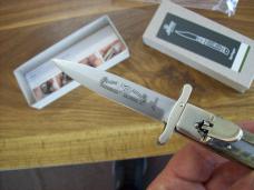 Hubertus The Guardian Knife Solingen, Germany Very Rare Big Horn Edition Swing Guard UNUSED W/Box