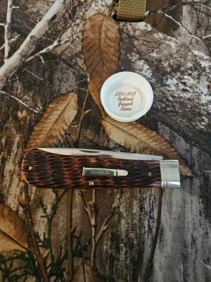Gec 23 Redtail Jigged Bone  liner lock