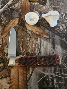 Gec 23 Redtail Jigged Bone  liner lock