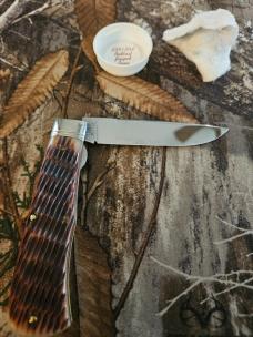 Gec 23 Redtail Jigged Bone  liner lock