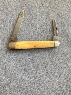 Antique RARE BUCK & RYAN, EUSTON Rd, N.W.I, Large, Ivory Handles, Sleeveboard Pattern, Pocket Knife