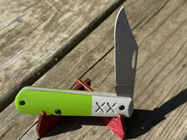 SMKW Exclusive Crossroads Lime Green Barklow w/G-10 Bolsters SMKW Exclusive Crossroads Lime Green Barklow w/G-10 Bolsters
