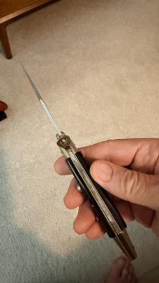 Rare Vintage Deer Foot Swing Guard Fulcrum Switchblade-Rex