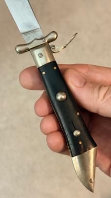 Rare Vintage Deer Foot Swing Guard Fulcrum Switchblade-Rex