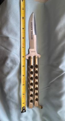 Golden Dragon Taylor Seto Medium Butterfly Knife Balisong
