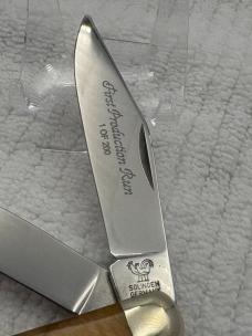 Hen & Rooster Bertram Cutlery Mustang #313T 1st Prod 1 of 200 3 Blade Stockman (94)