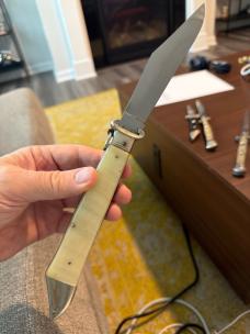 Vintage Olivetto Stamped Deer Foot Switchblade 12 3/4”