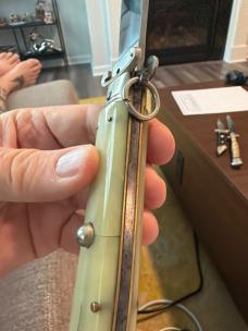 Vintage Olivetto Stamped Deer Foot Switchblade 12 3/4”