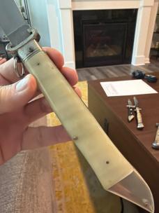 Vintage Olivetto Stamped Deer Foot Switchblade 12 3/4”