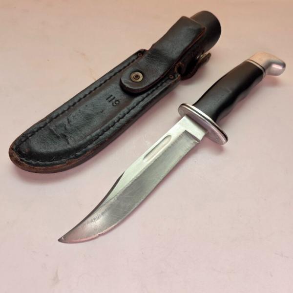 Vintage 1970s Buck 119 Special Bowie Knife - Original Leather Flap Sheath - USA Made Vintage 1970s Buck 119 Special Bowie Knife - Original Leather Flap Sheath - USA Made