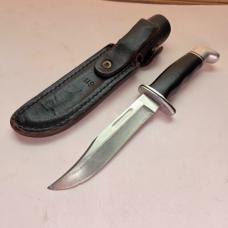 Vintage 1970s Buck 119 Special Bowie Knife - Original Leather Flap Sheath - USA Made