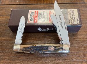 2001 S&M Peach BN Stockman in OG box has the usual scuff marks from closing