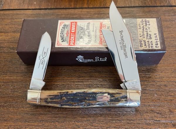 2001 S&M Peach BN Stockman in OG box has the usual scuff marks from closing 2001 S&M Peach BN Stockman in OG box has the usual scuff marks from closing